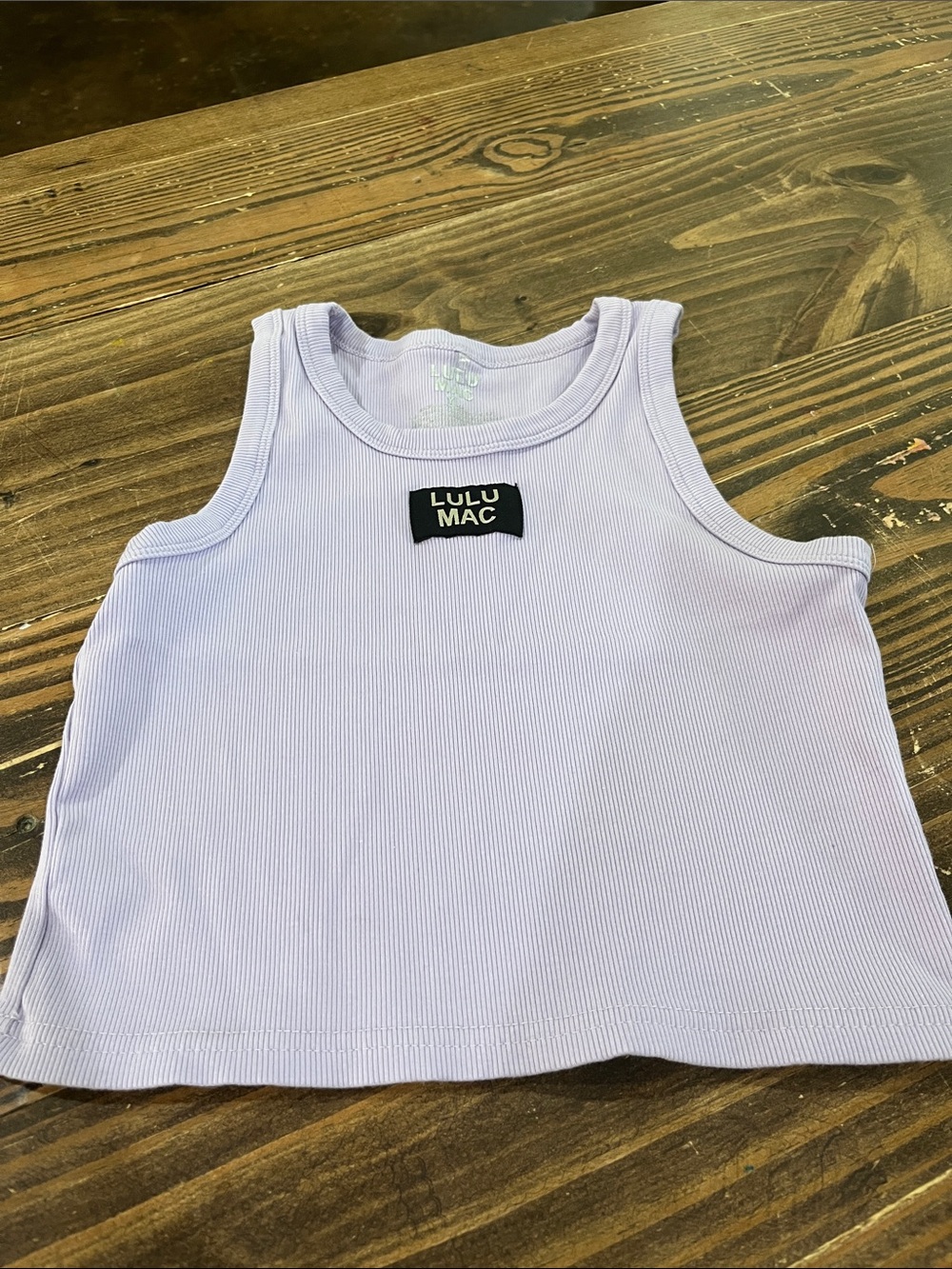 LuluMac Girls' Lavender Ribbed Tank Top